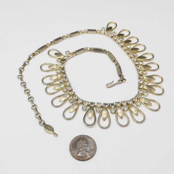 Vintage Sarah Coventry Rhinestone Choker Necklace, 1960s, 17 Inches - Picture 6 of 10